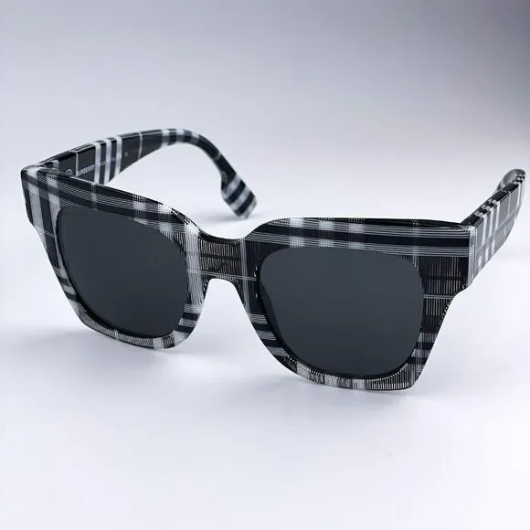 NEW Burberry BE4364 KITTY 399487 Check White/BlackGradient Unisex Sunglasses